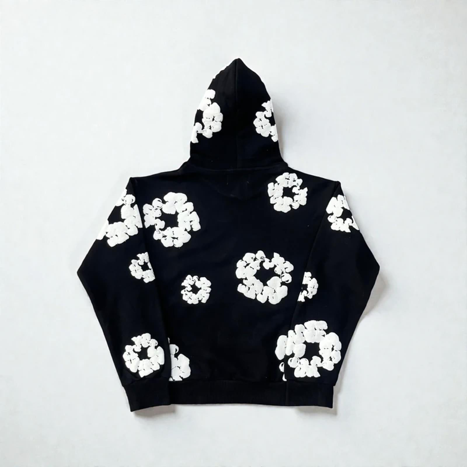 Denim Tears Cotton Wreath Hoodie Black