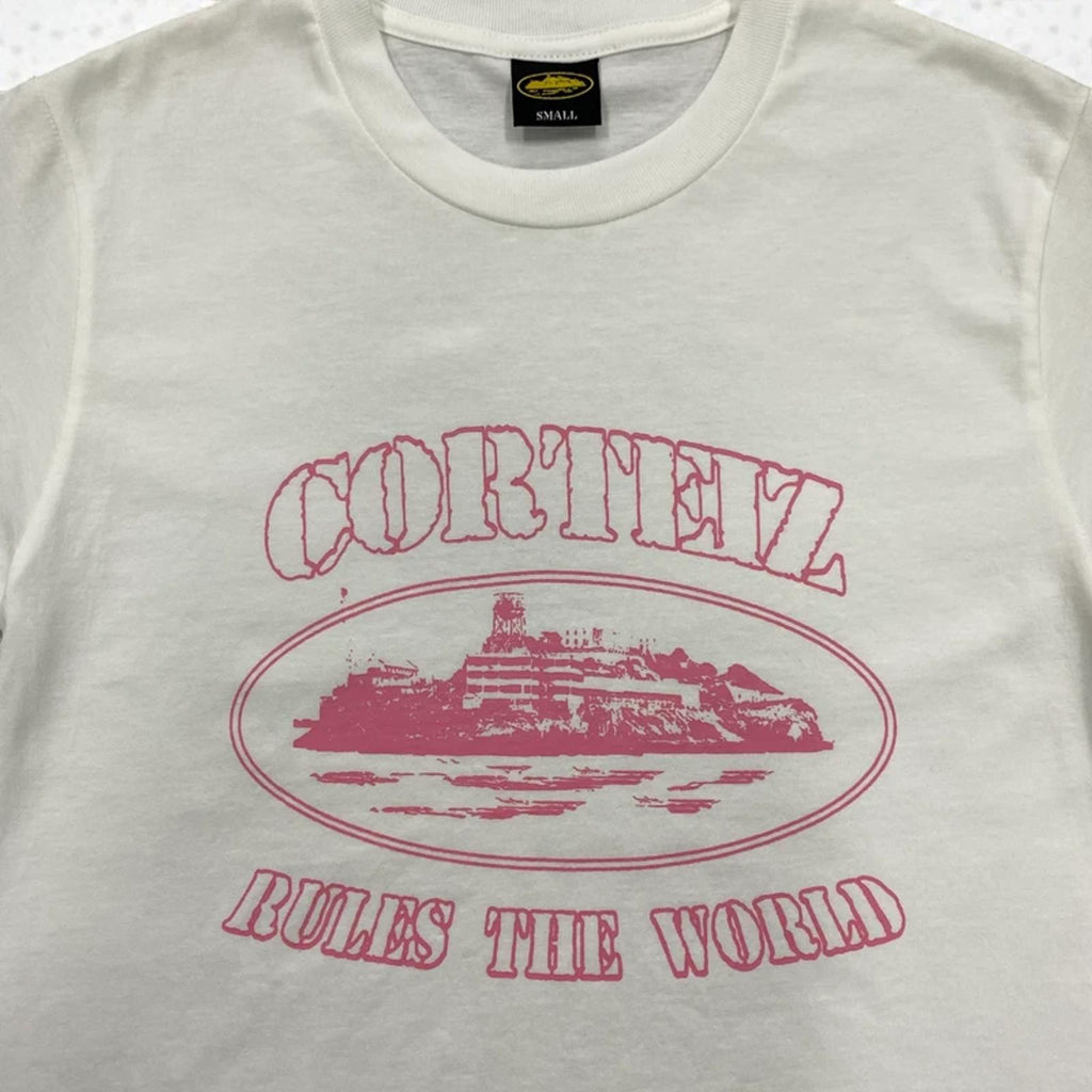 Corteiz Alcatraz Tee White/Pink