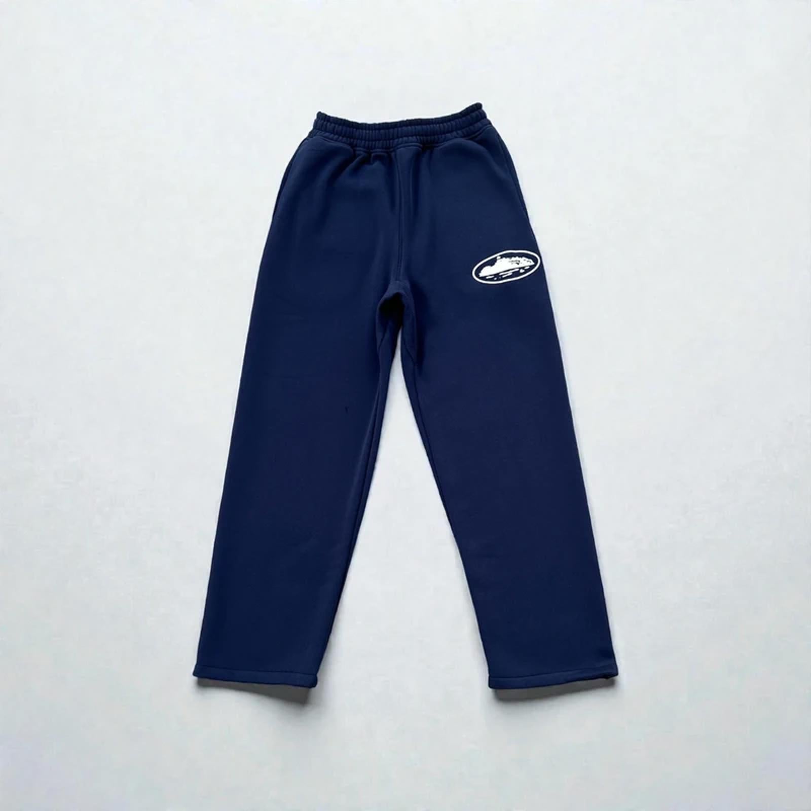 Corteiz Island Puff Print Joggers Navy