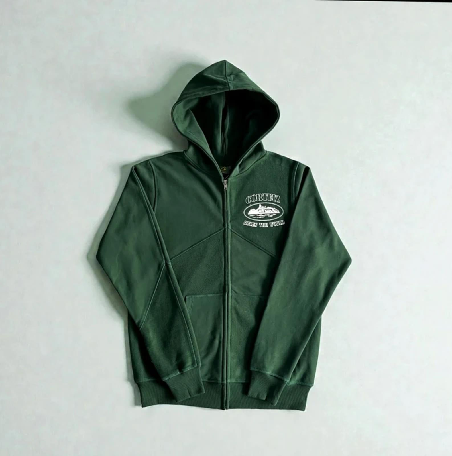 Corteiz Superior V2 Zip-Up Hoodie Green