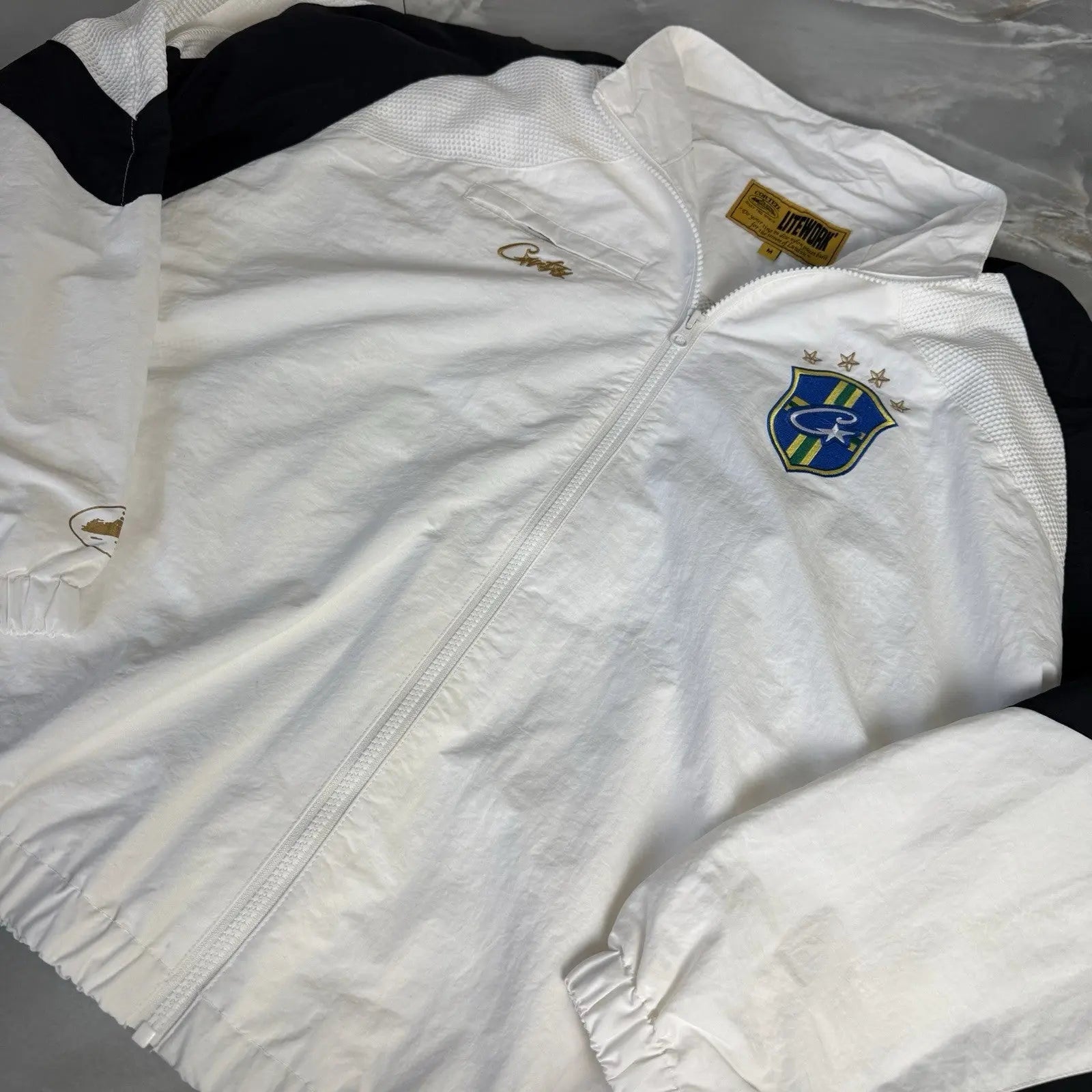 BRAND NEW - Corteiz Olympic Shuku Jacket White - SIZE SMALL - Walk