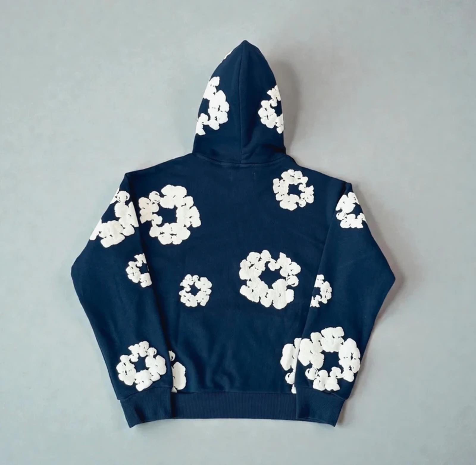 Denim Tears Cotton Wreath Hoodie Navy