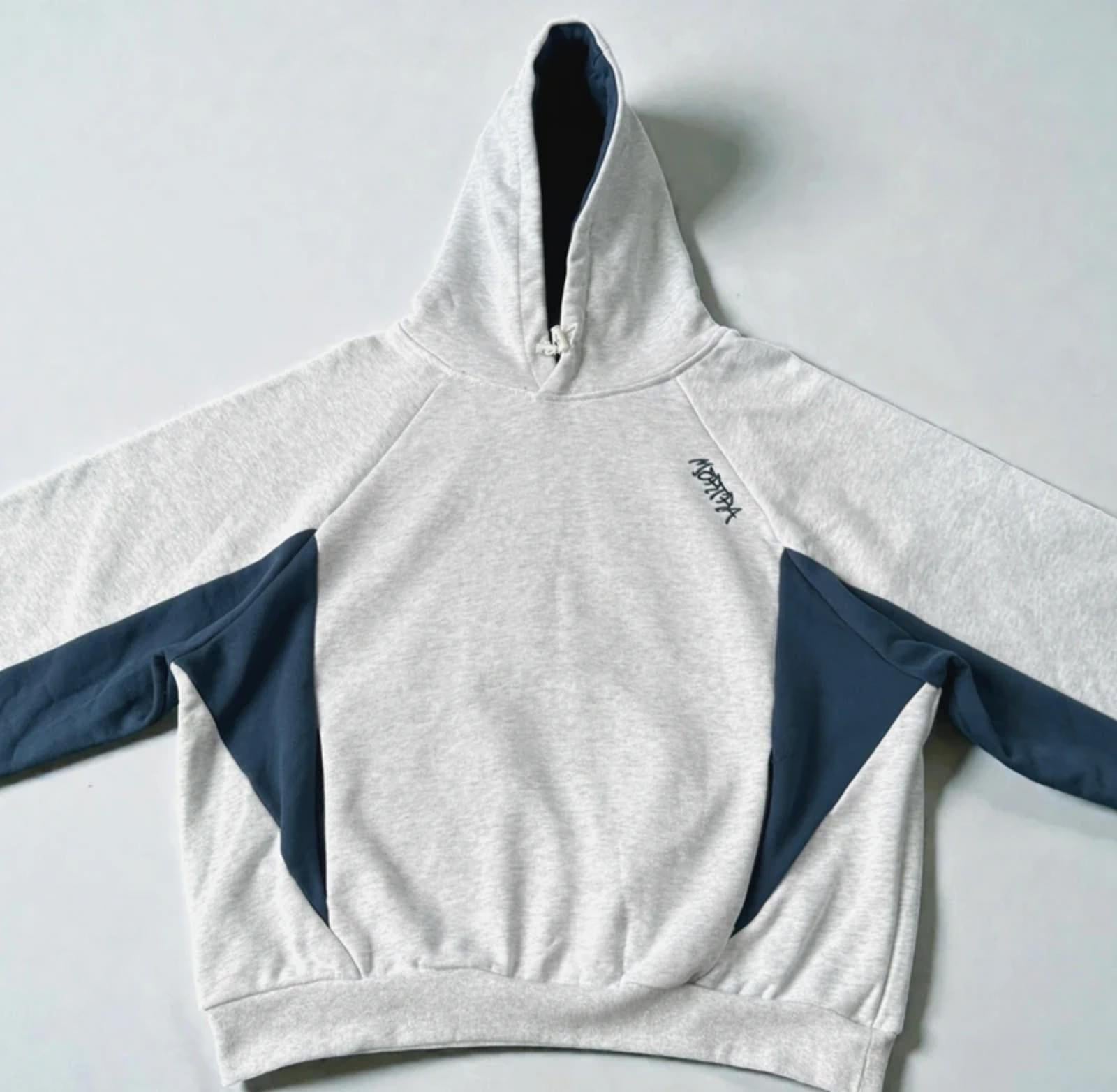 Mertra hoodie Light Grey/Navy