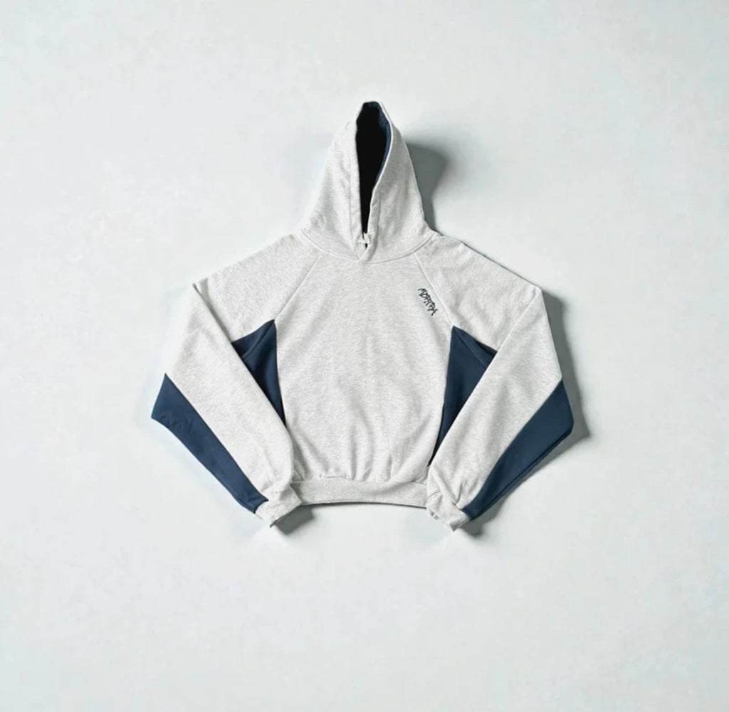 Mertra hoodie Light Grey/Navy