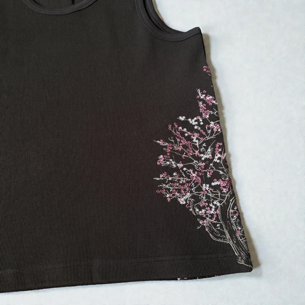 Derschutze"blossom v2" Tanktop anthracite