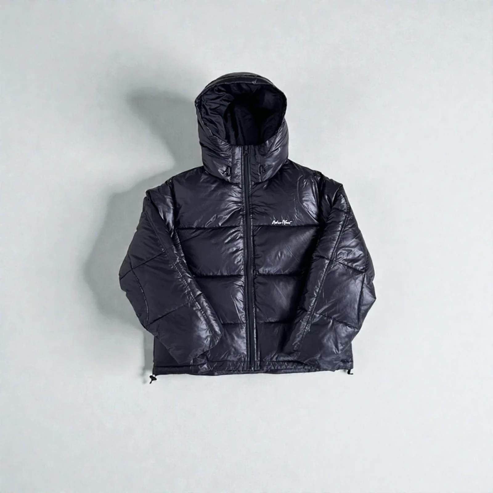 Broken Planet Puffer Jacket Shiny Black