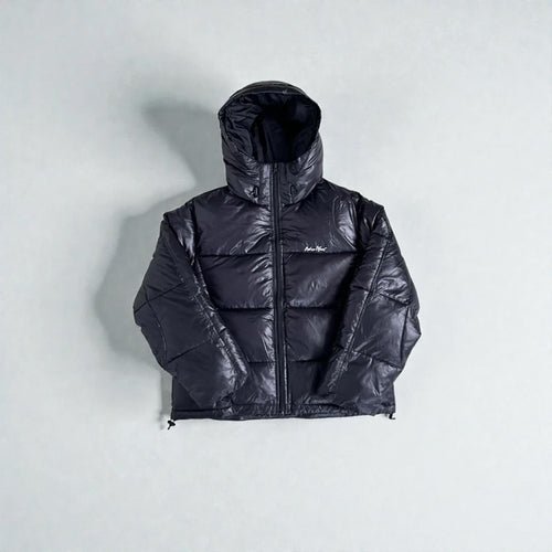Broken Planet Puffer Jacket Shiny Black