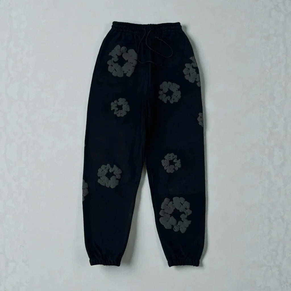 Denim Tears Monochrome Wreath Joggers Black