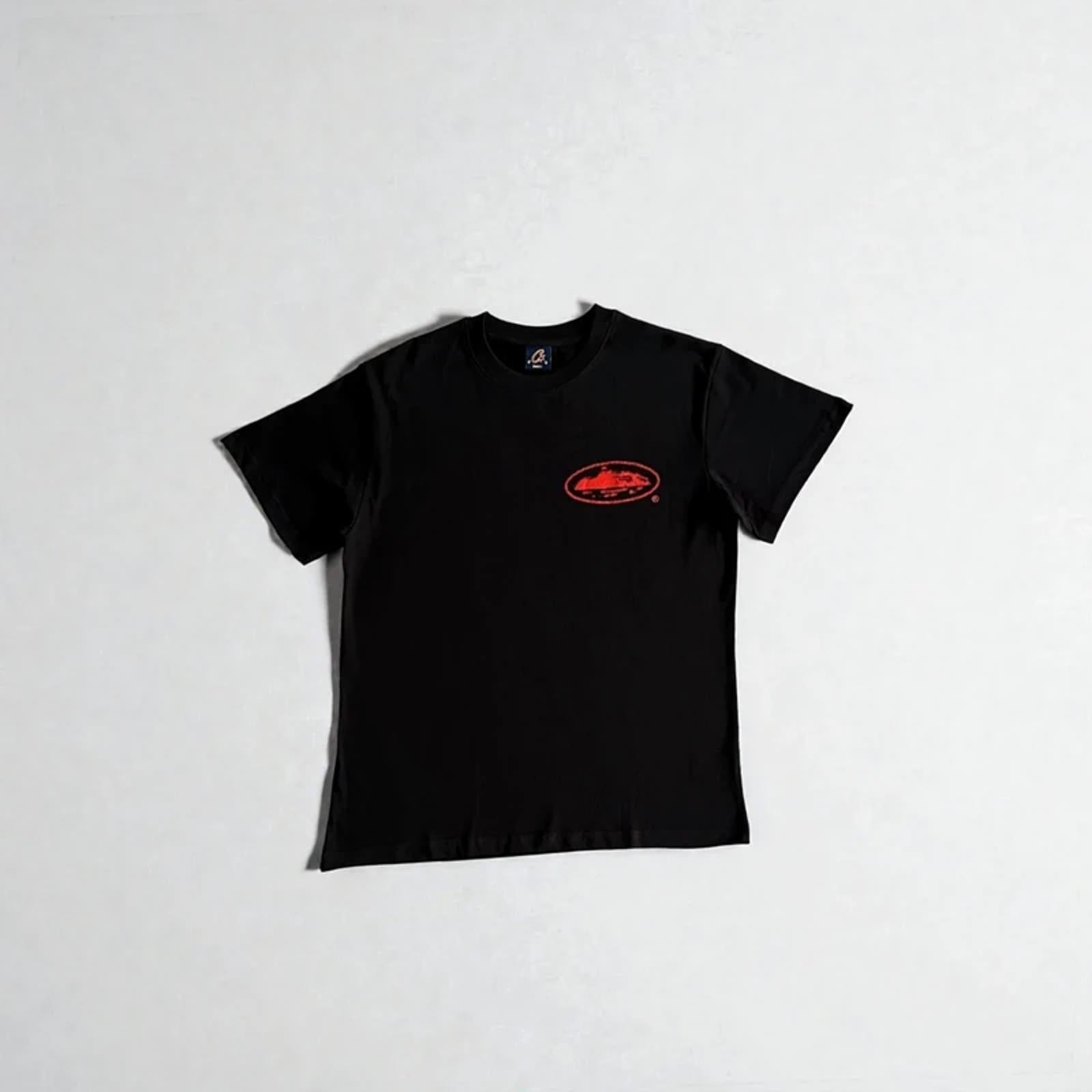 Corteiz halftone Island tee Black/Red