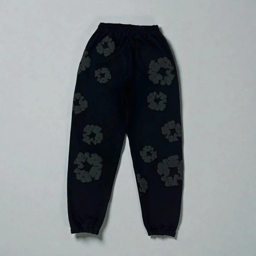 Denim Tears Monochrome Wreath Joggers Black