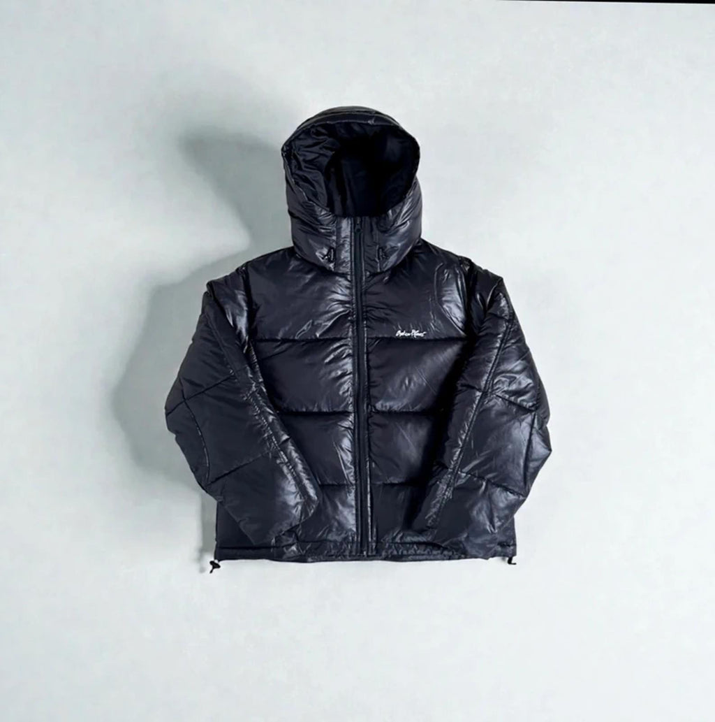 Broken Planet Puffer Jacket Shiny Black