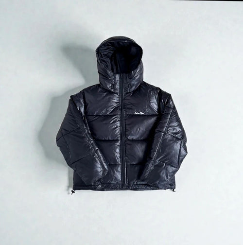 Broken Planet Puffer Jacket Shiny Black