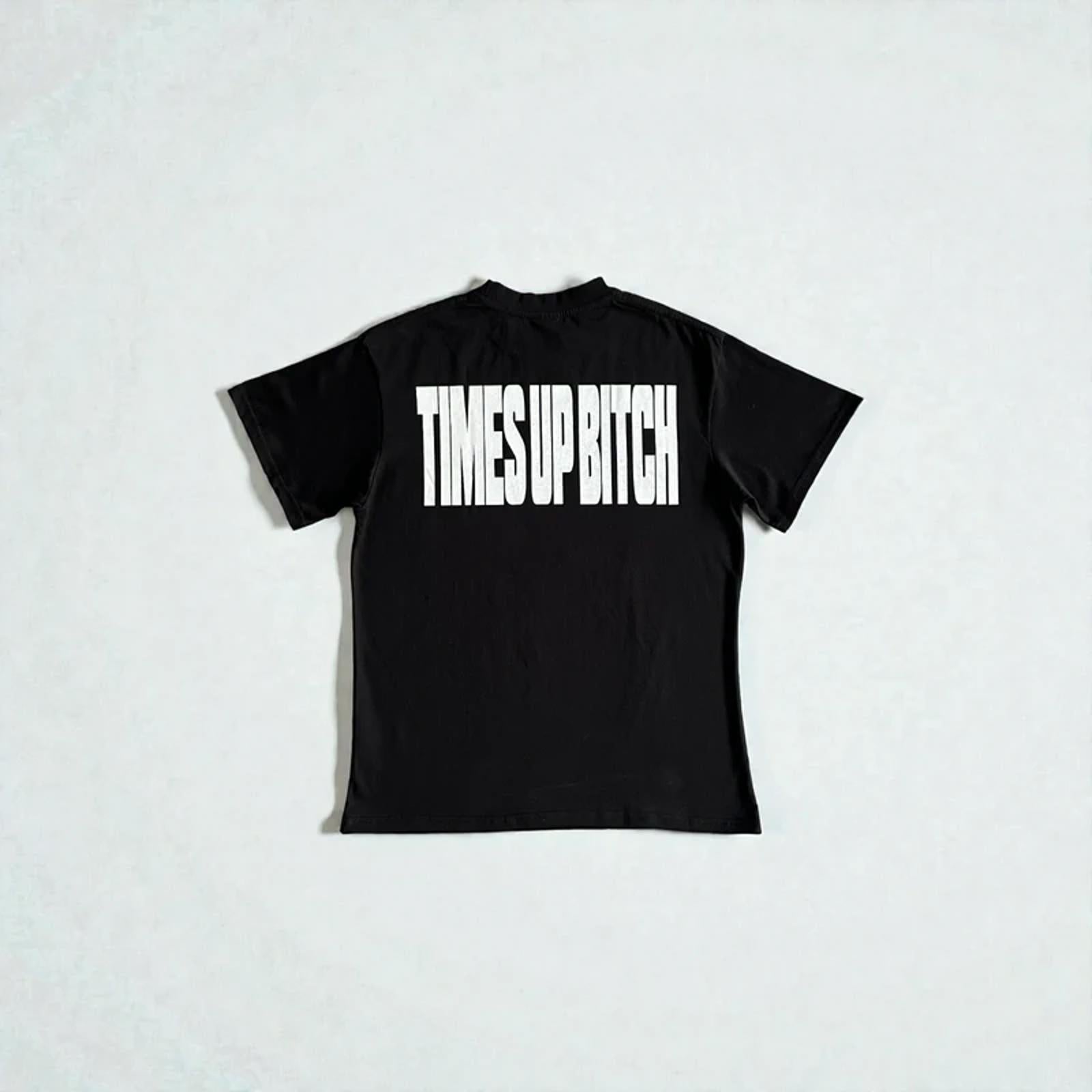 Corteiz Times Up Tee Black
