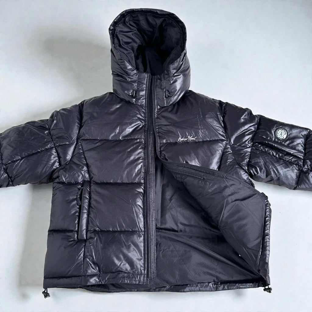 Broken Planet Puffer Jacket Shiny Black
