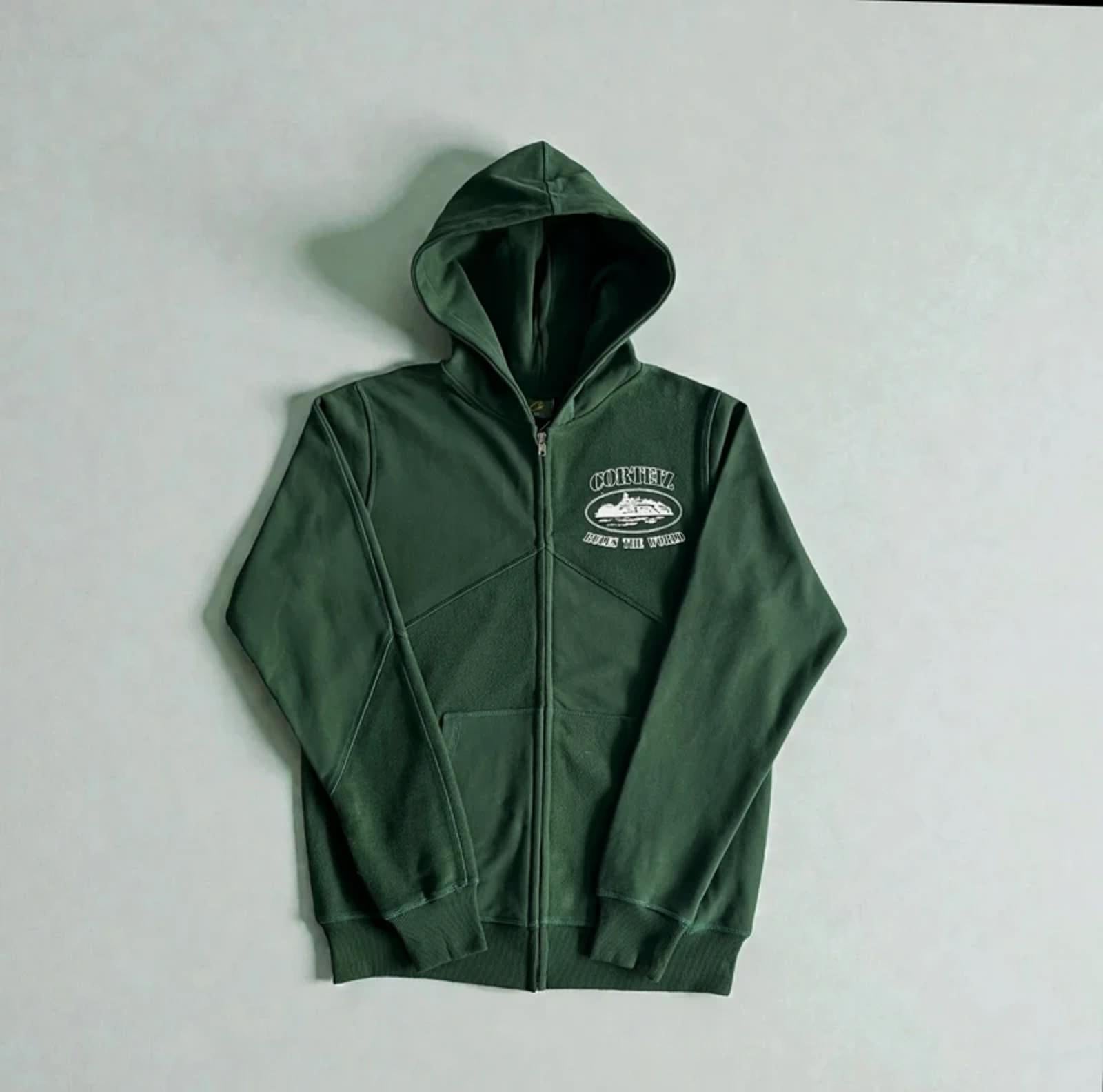 Corteiz Superior V2 Zip-Up Hoodie Green