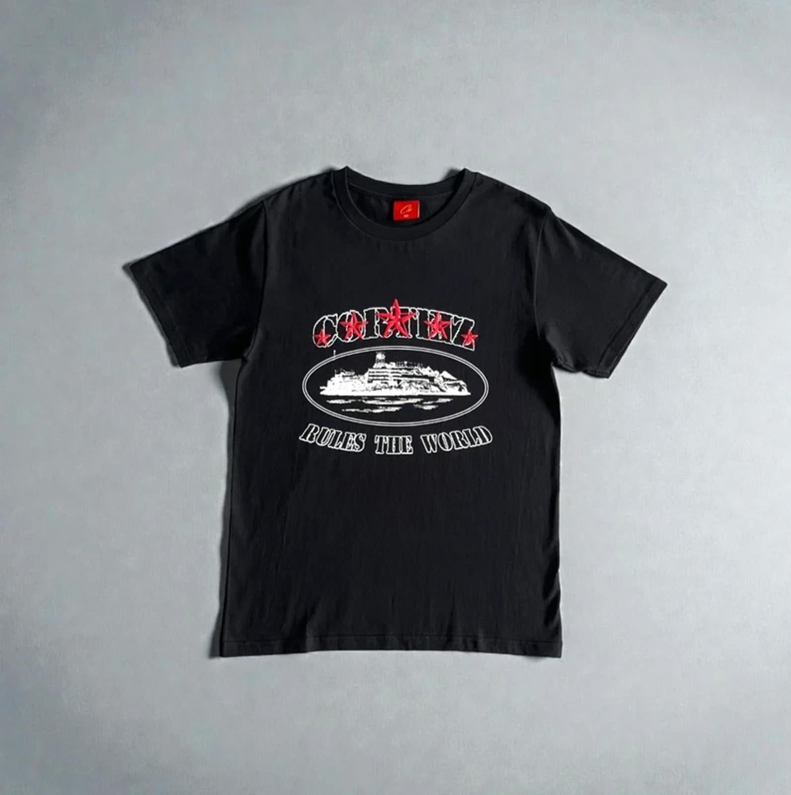 Corteiz 5 Star Alcatraz T-Shirt Black