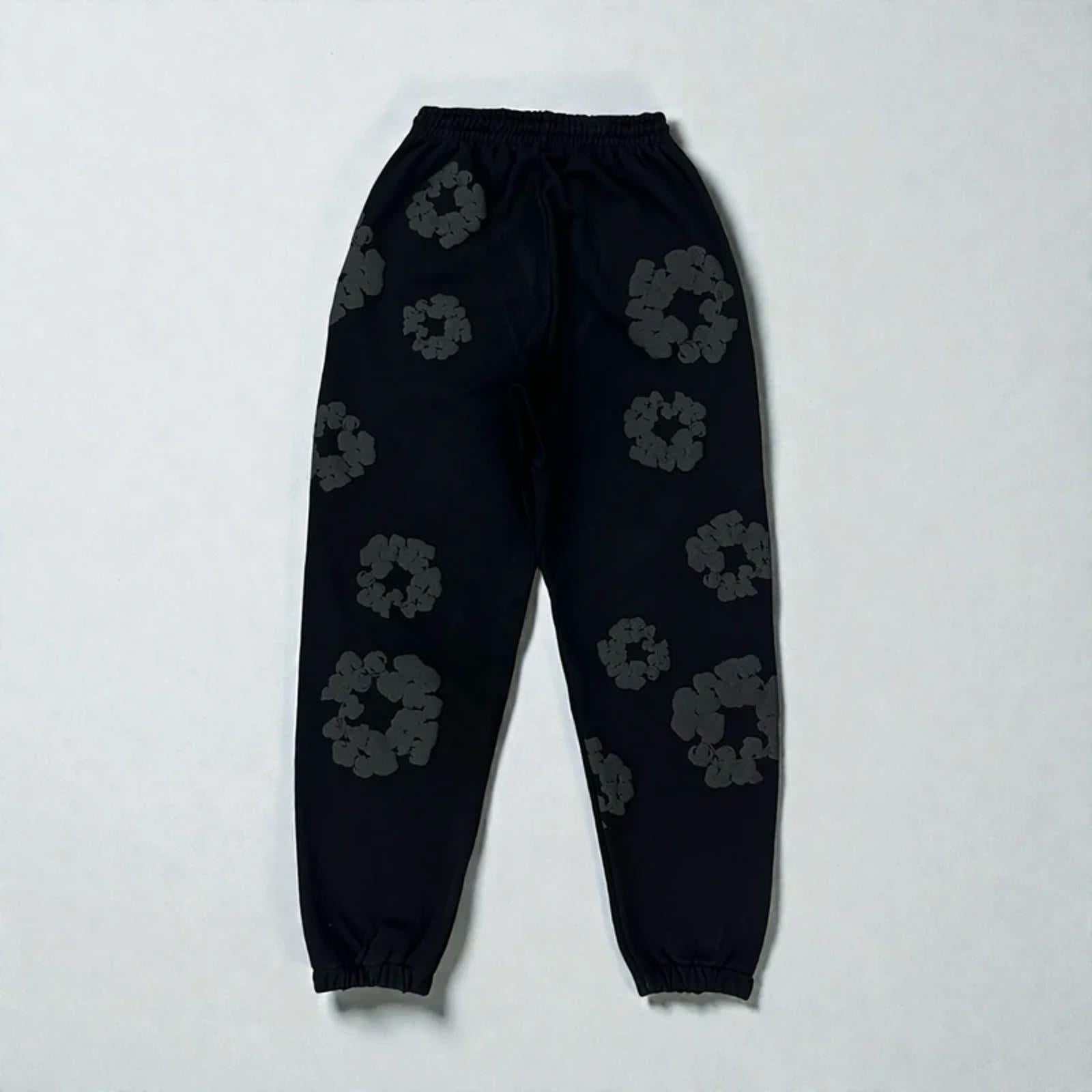 Denim Tears Monochrome Wreath Joggers Black
