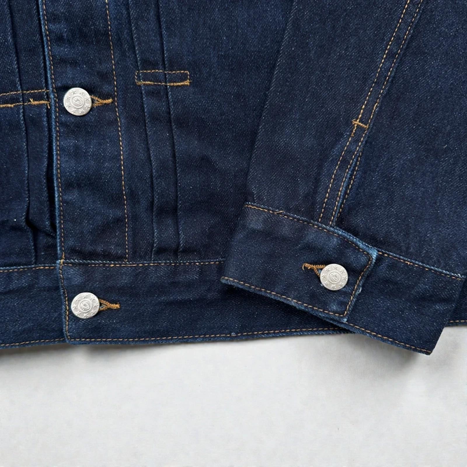 Corteiz Frayed Denim Jacket Navy