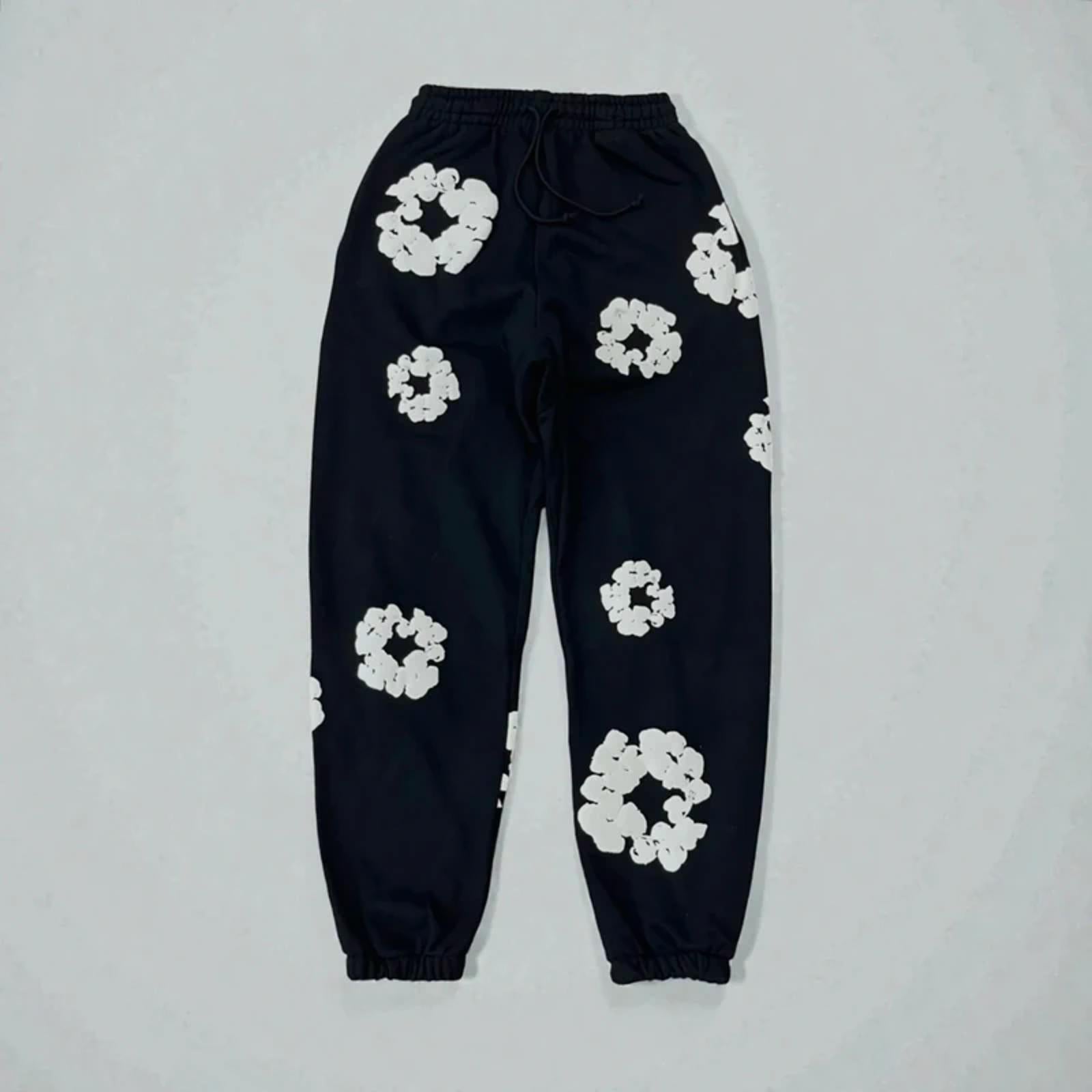 Denim Tears Cotton Wreath Joggers Black