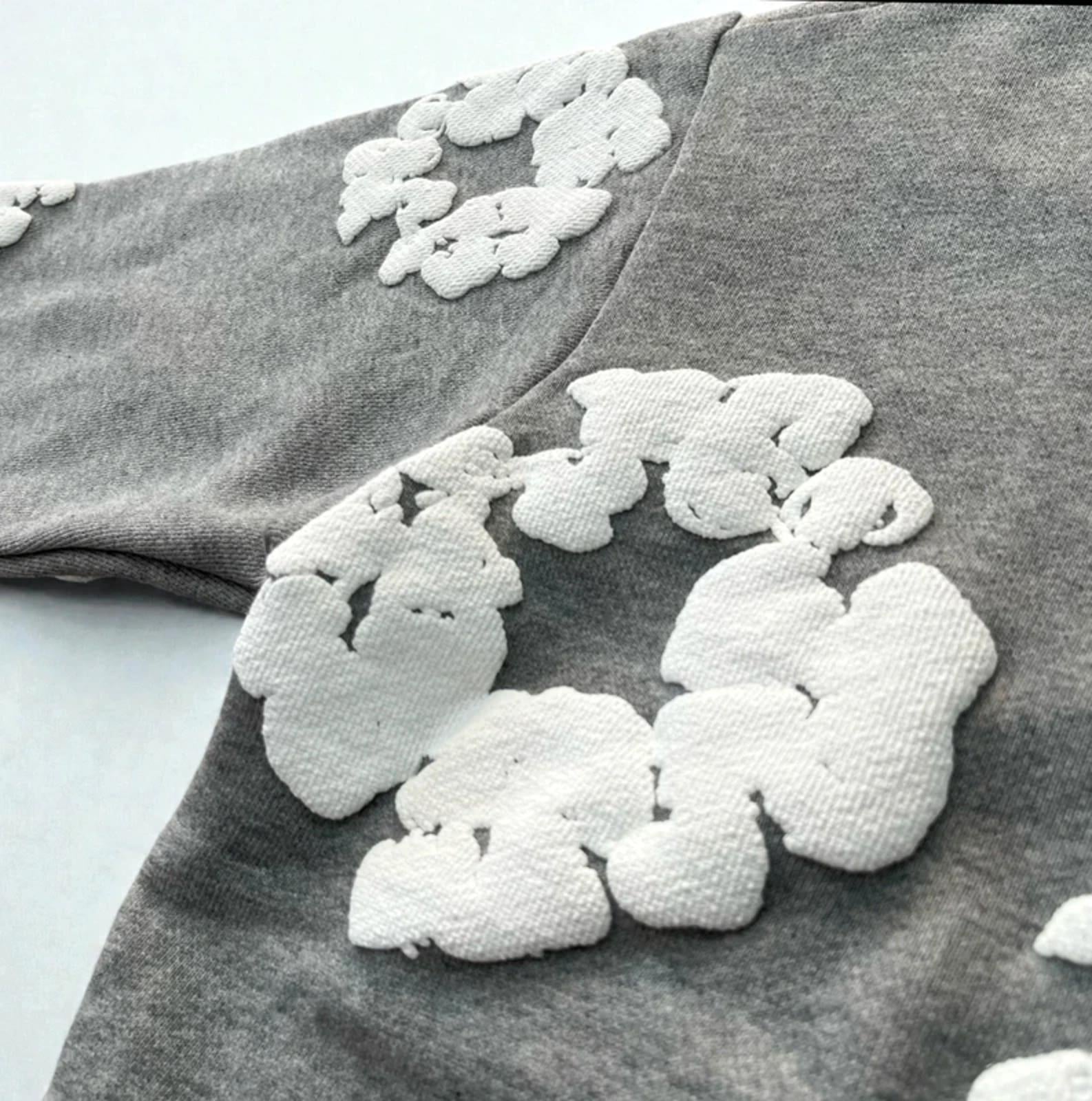 Denim Tears Cotton Wreath Hoodie Grey