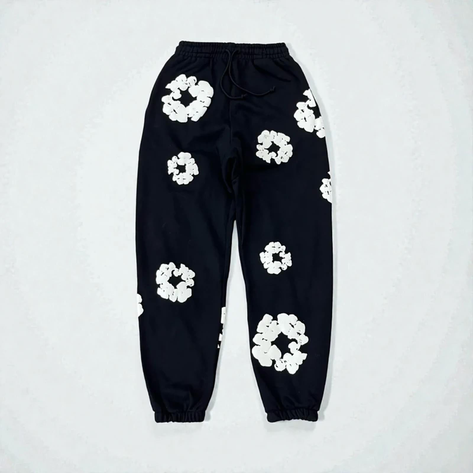 Denim Tears Cotton Wreath Joggers Black