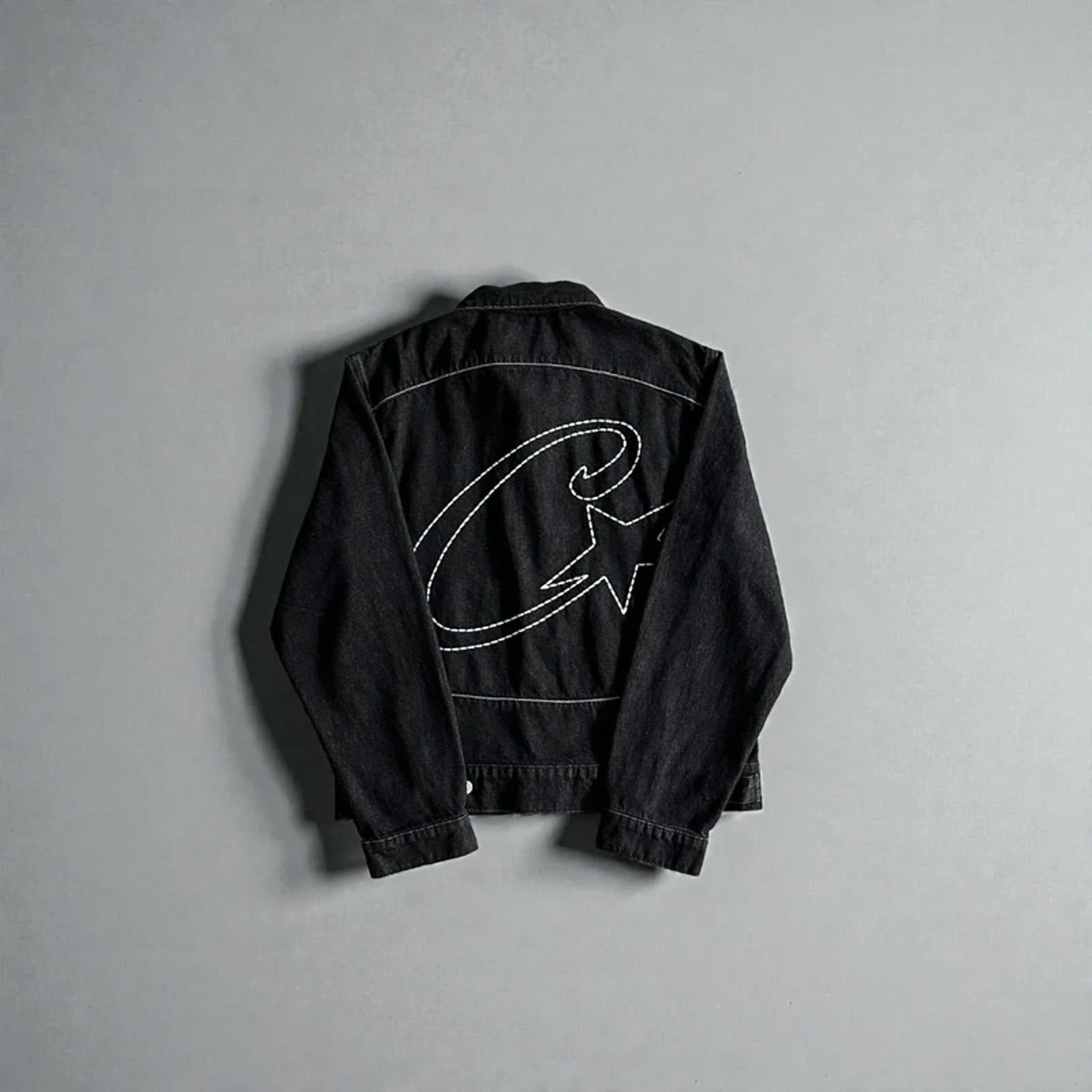 Corteiz C-Star Denim Jacket Black