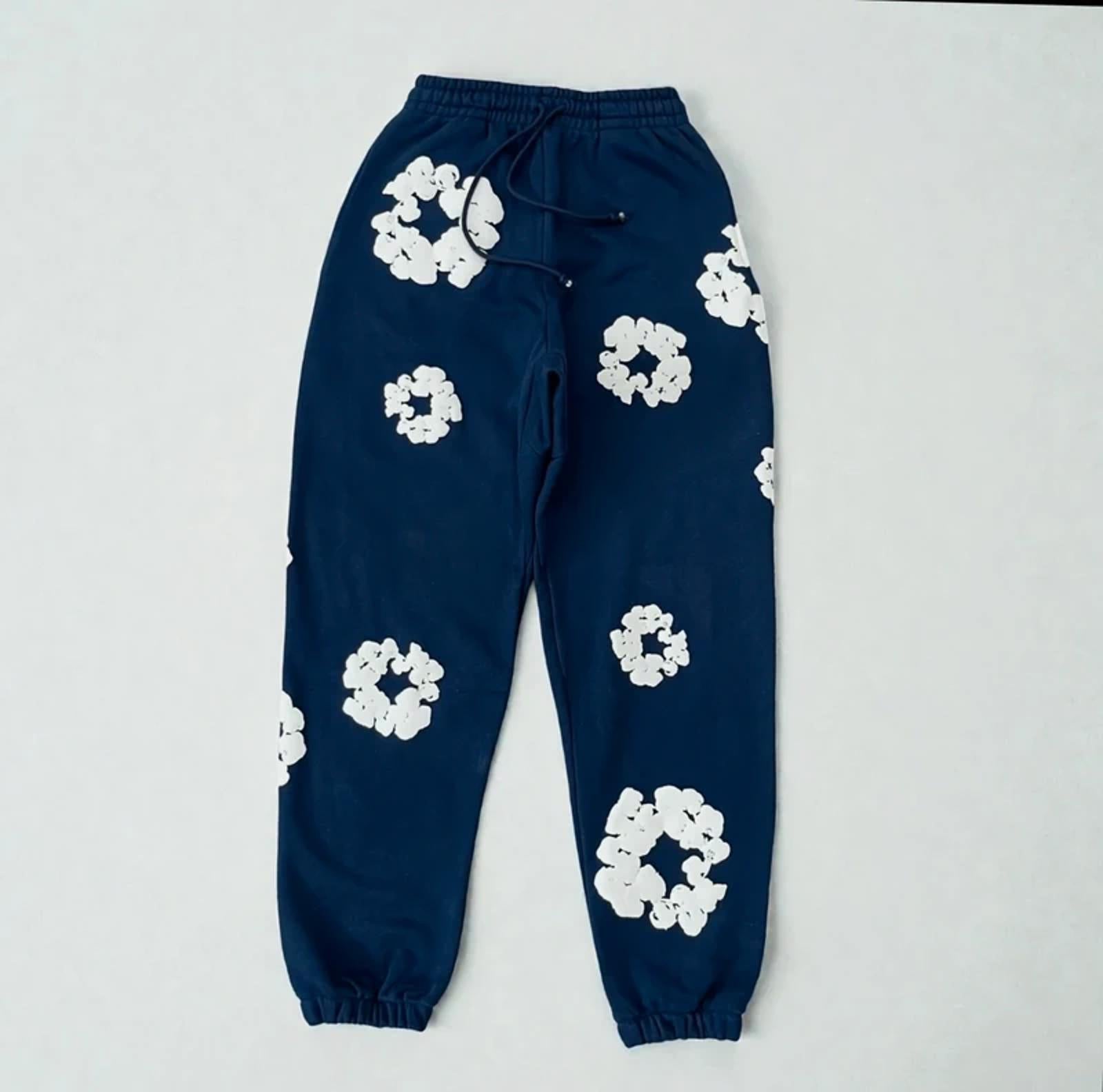 Denim Tears Cotton Wreath Joggers Navy