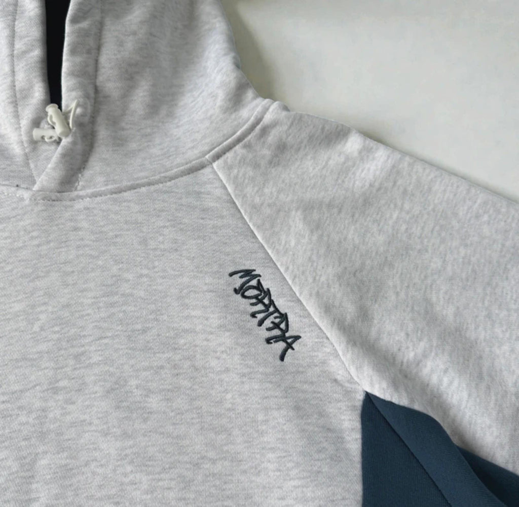 Mertra hoodie Light Grey/Navy