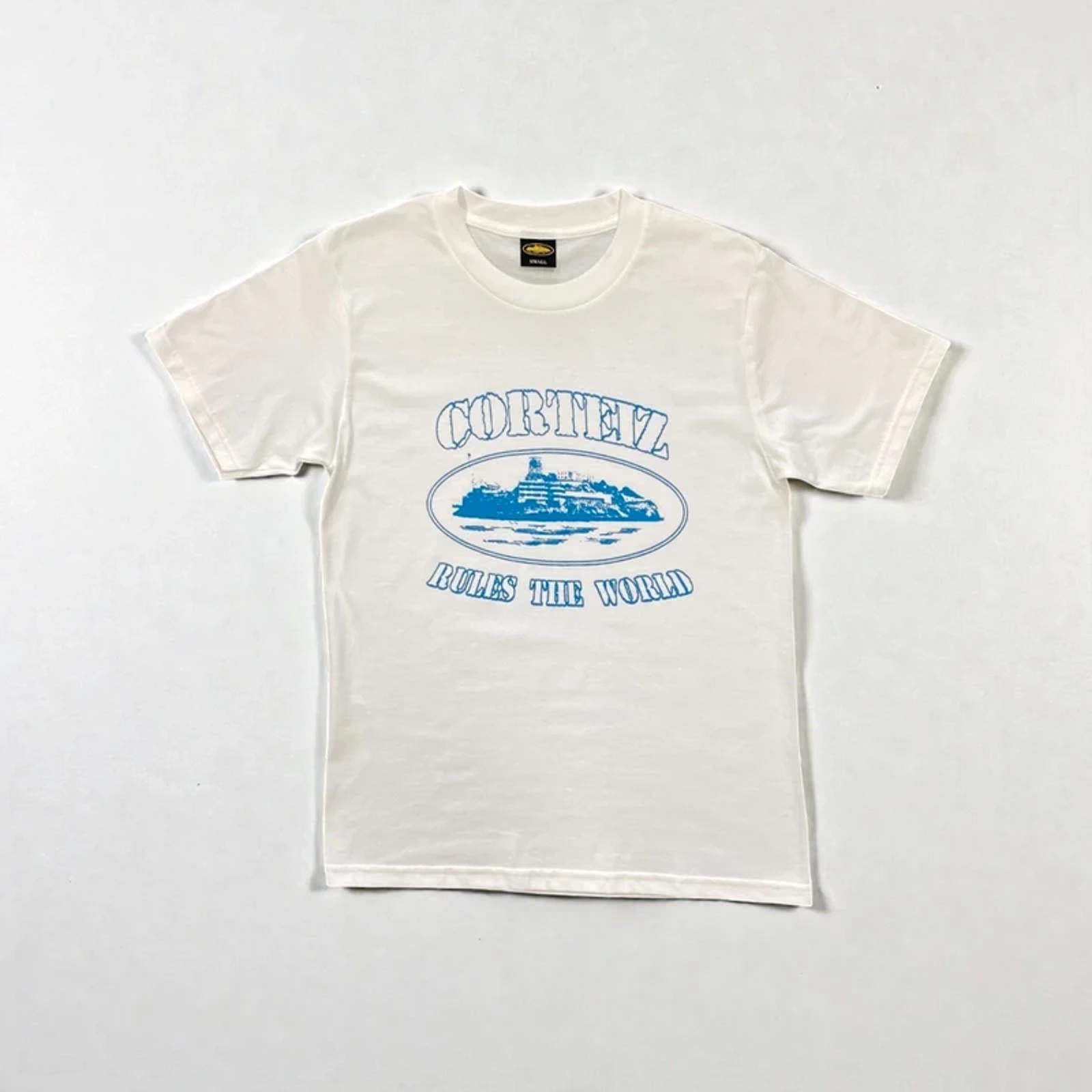 Corteiz Alcatraz tee White/Blue
