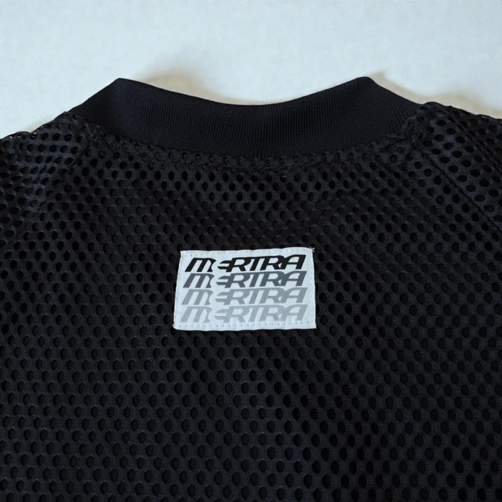 Mertra Layered Mesh Jersey Black