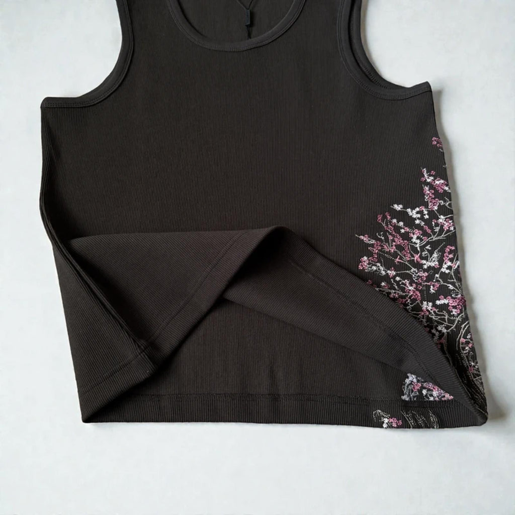 Derschutze"blossom v2" Tanktop anthracite