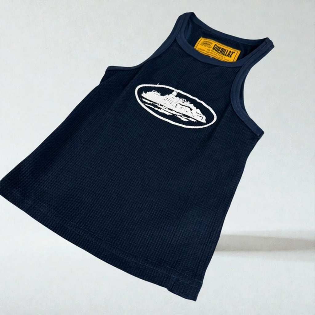 Corteiz Alcatraz Womens Crop Top Navy