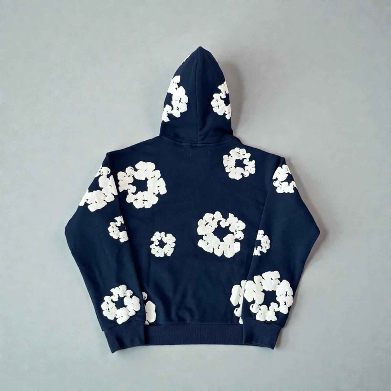 Denim Tears Cotton Wreath Hoodie Navy