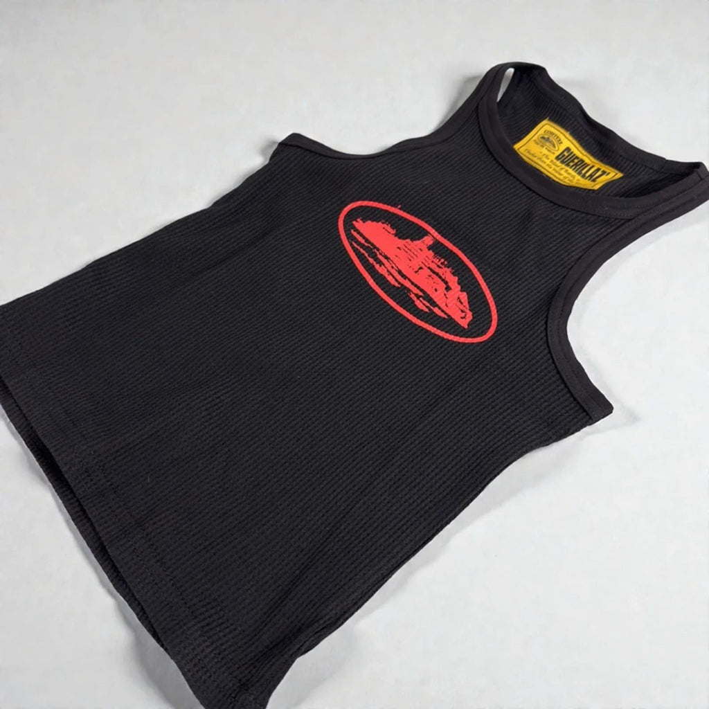 Corteiz Alcatraz Womens Crop Top Black/Red