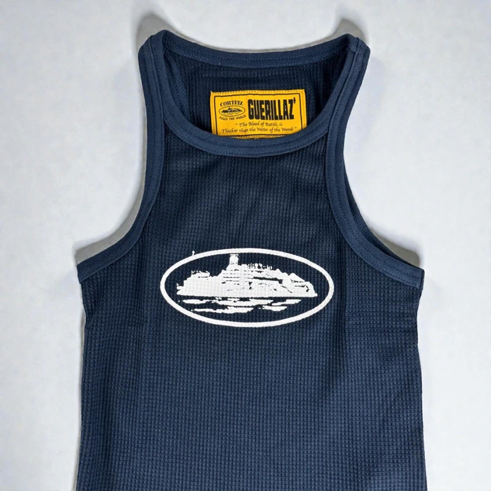 Corteiz Alcatraz Womens Crop Top Navy