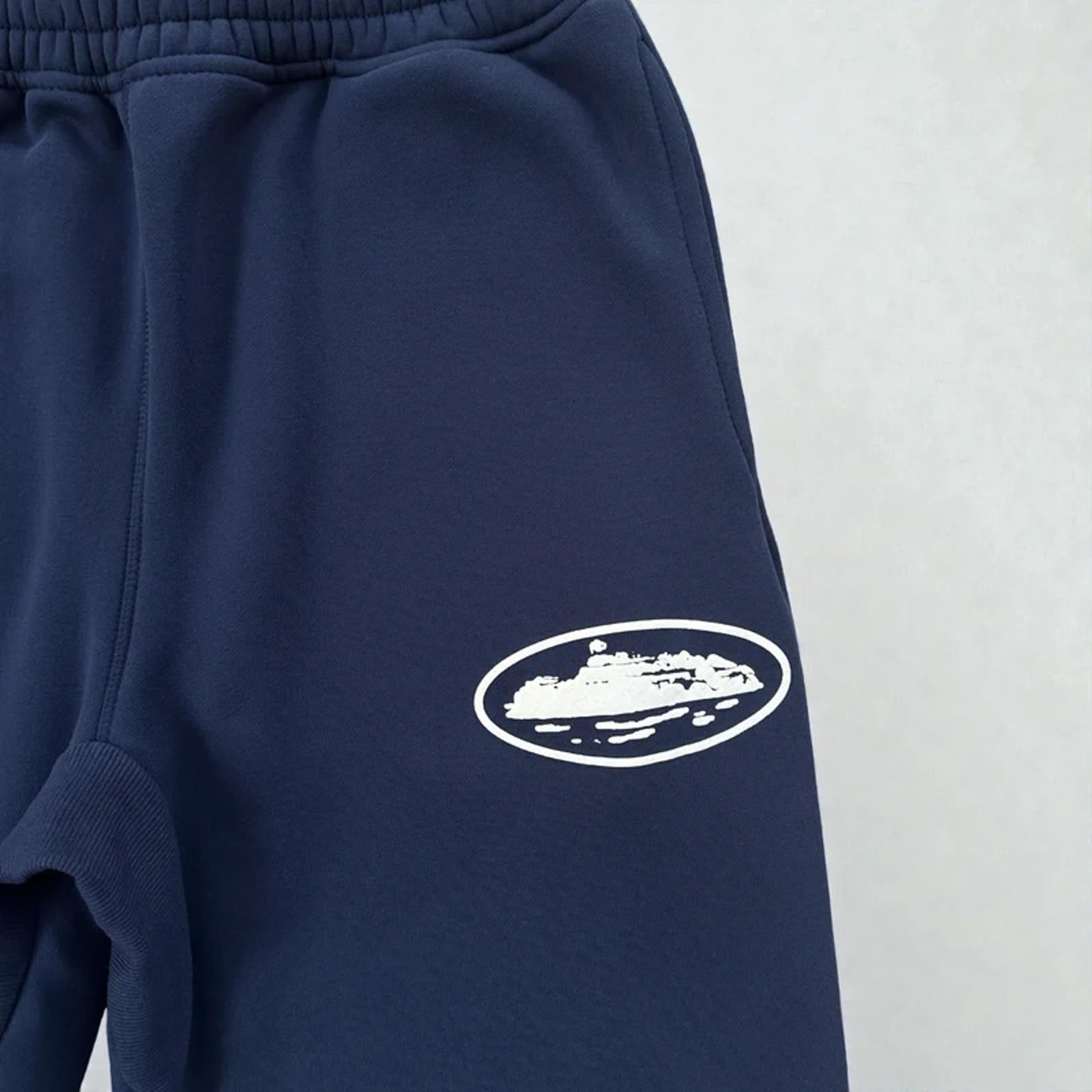 Corteiz Island Puff Print Joggers Navy