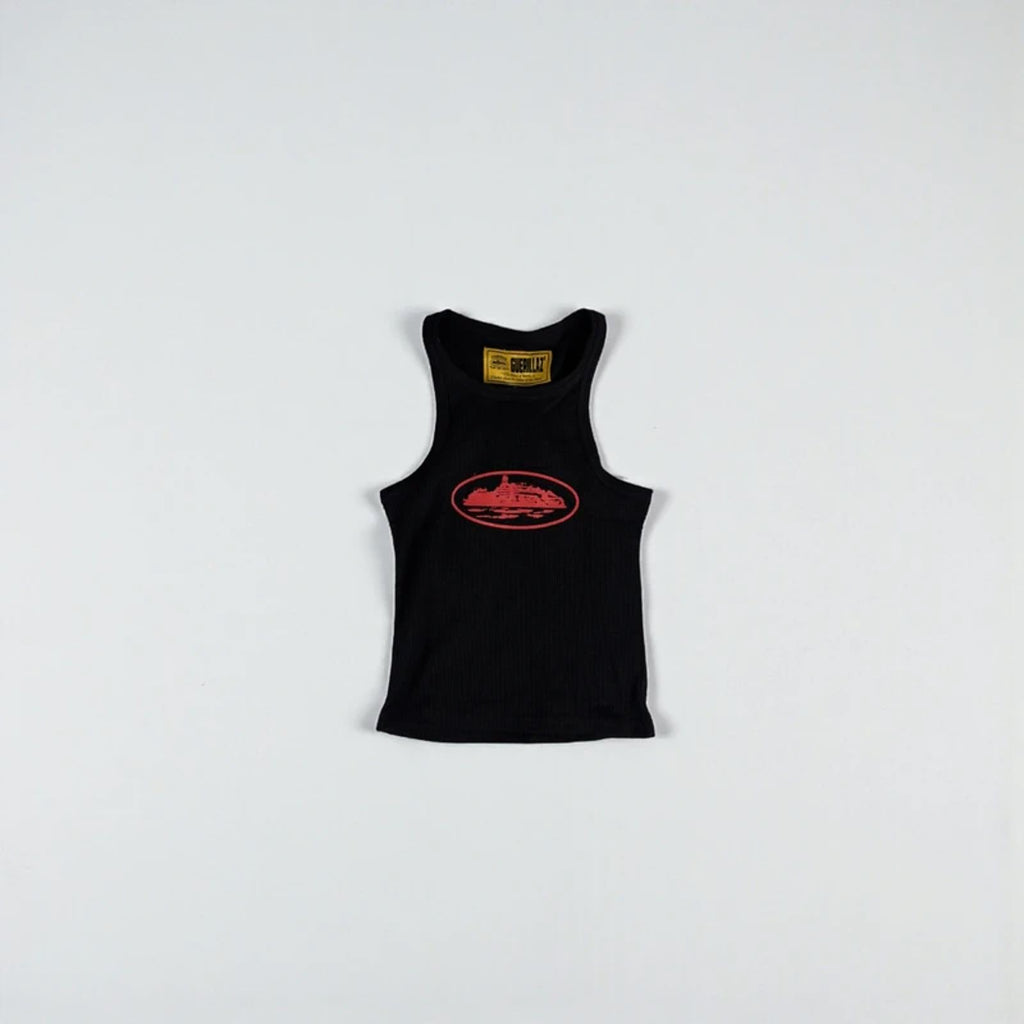 Corteiz Alcatraz Womens Crop Top Black/Red