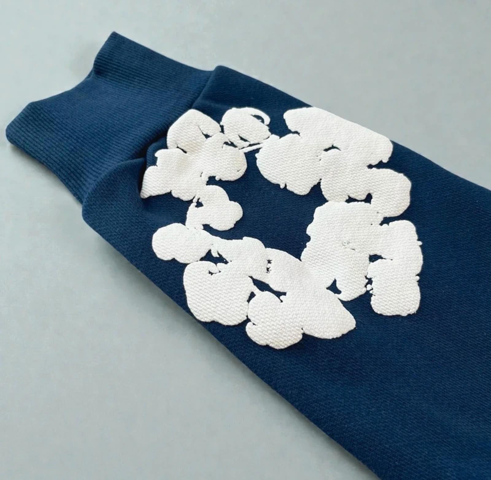 Denim Tears Cotton Wreath Hoodie Navy