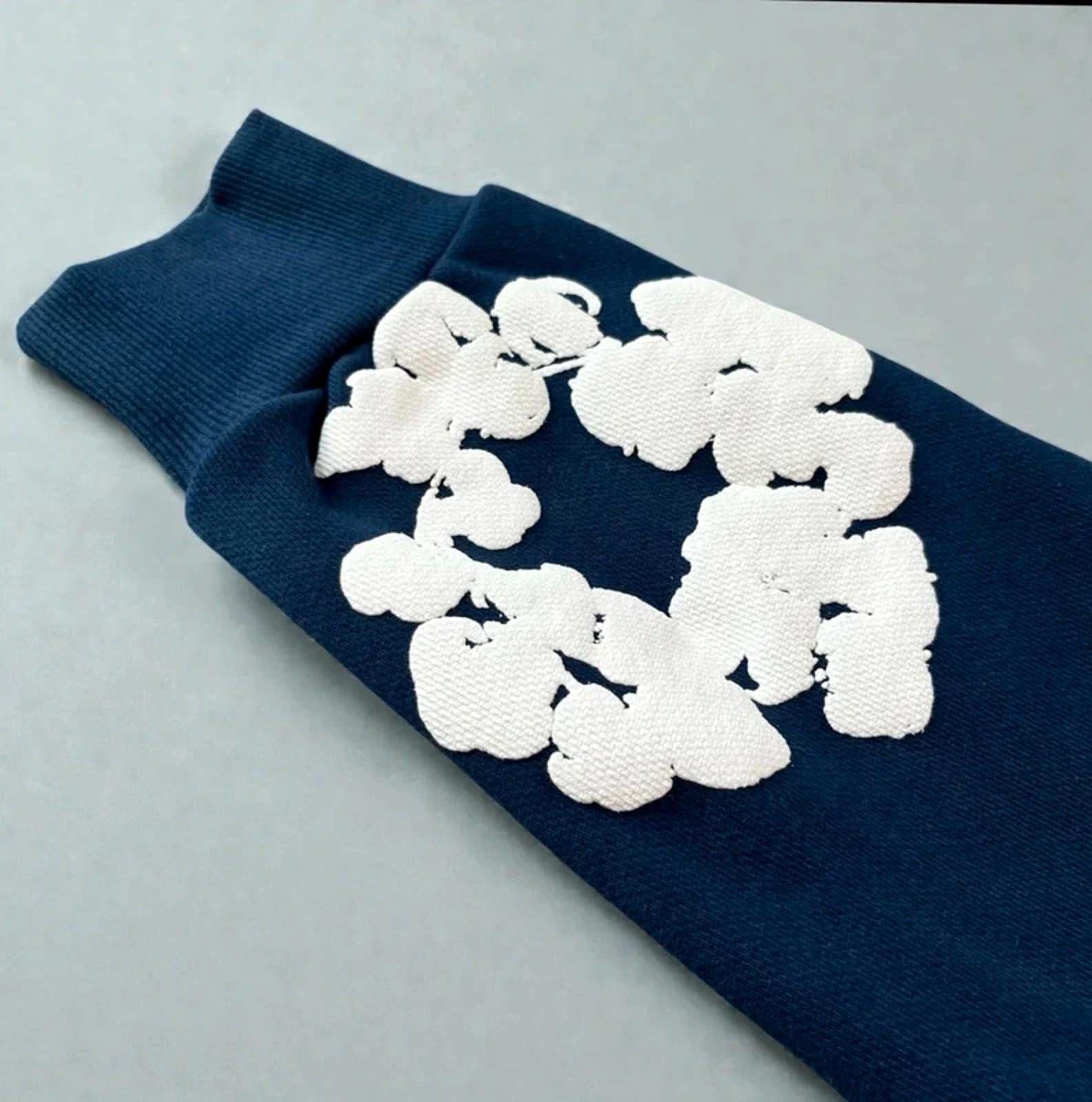 Denim Tears Cotton Wreath Hoodie Navy