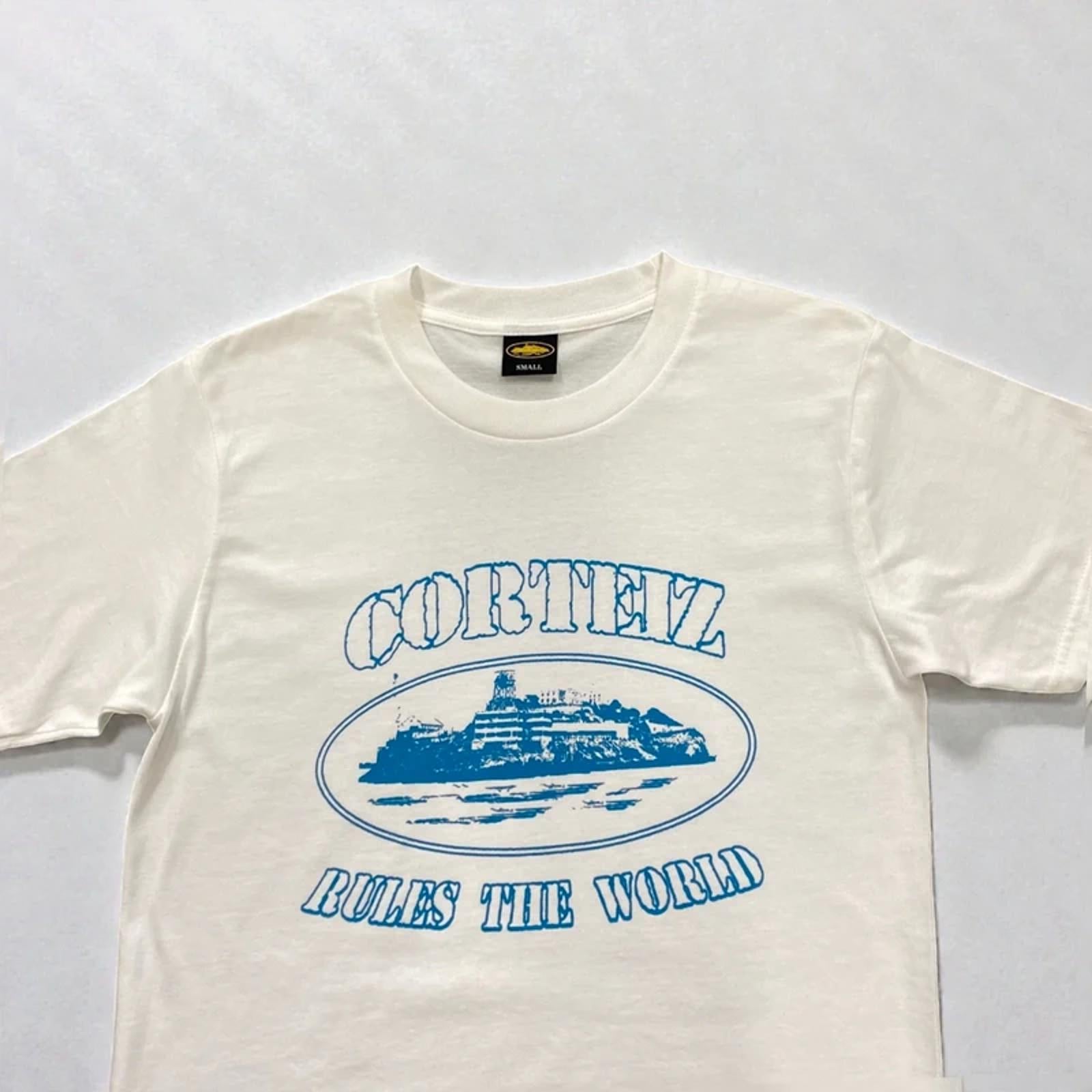 Corteiz Alcatraz tee White/Blue