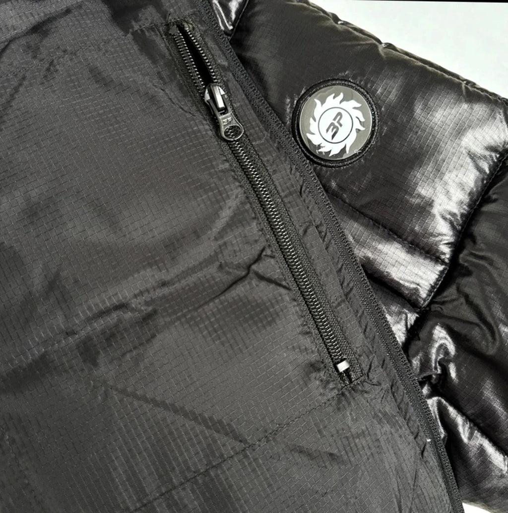 Broken Planet Puffer Jacket Shiny Black