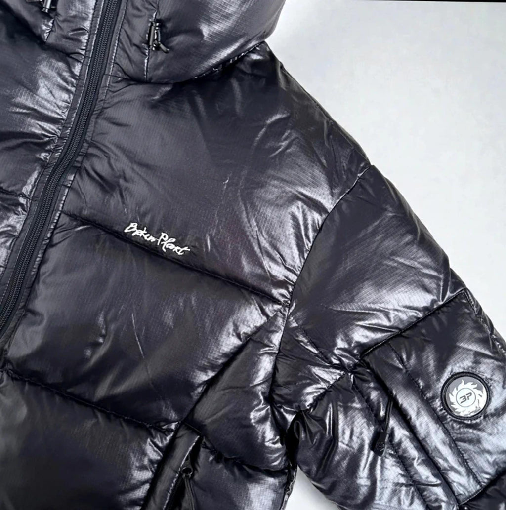 Broken Planet Puffer Jacket Shiny Black
