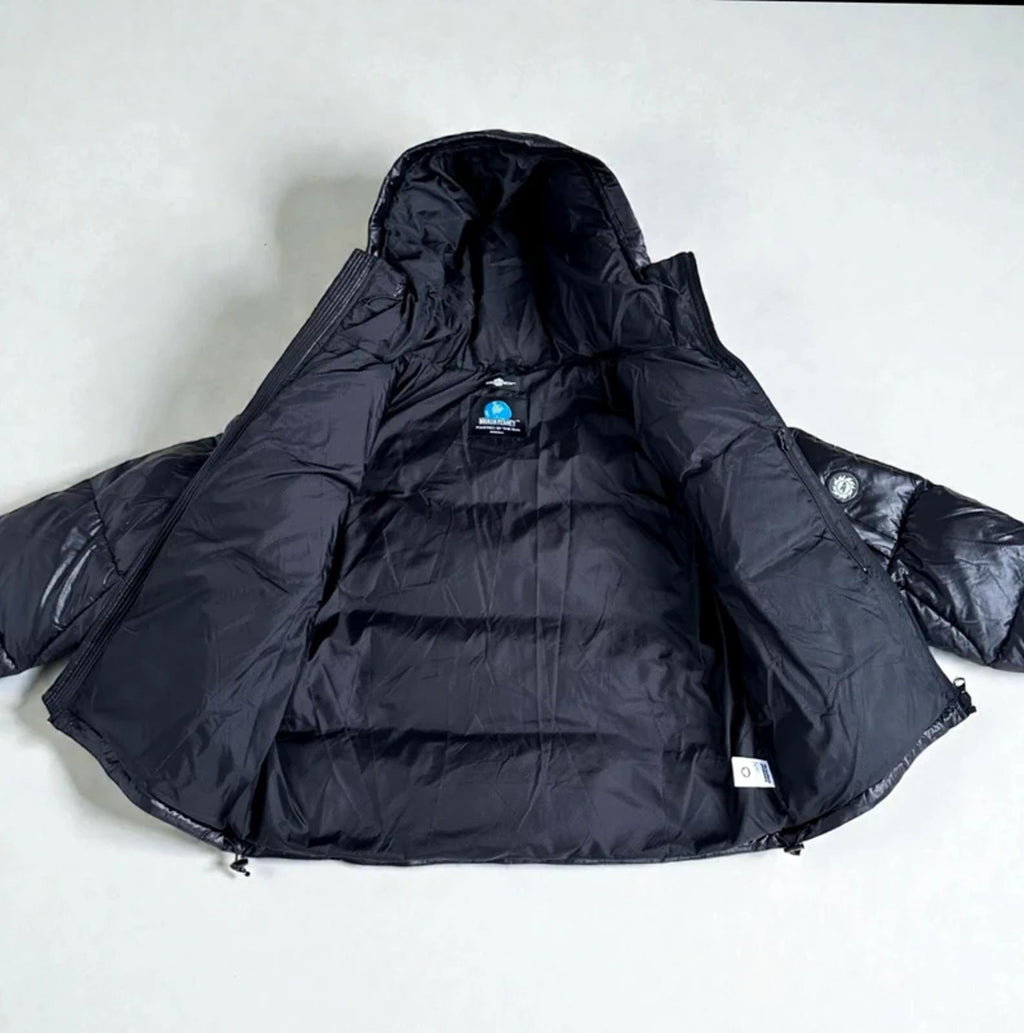 Broken Planet Puffer Jacket Shiny Black
