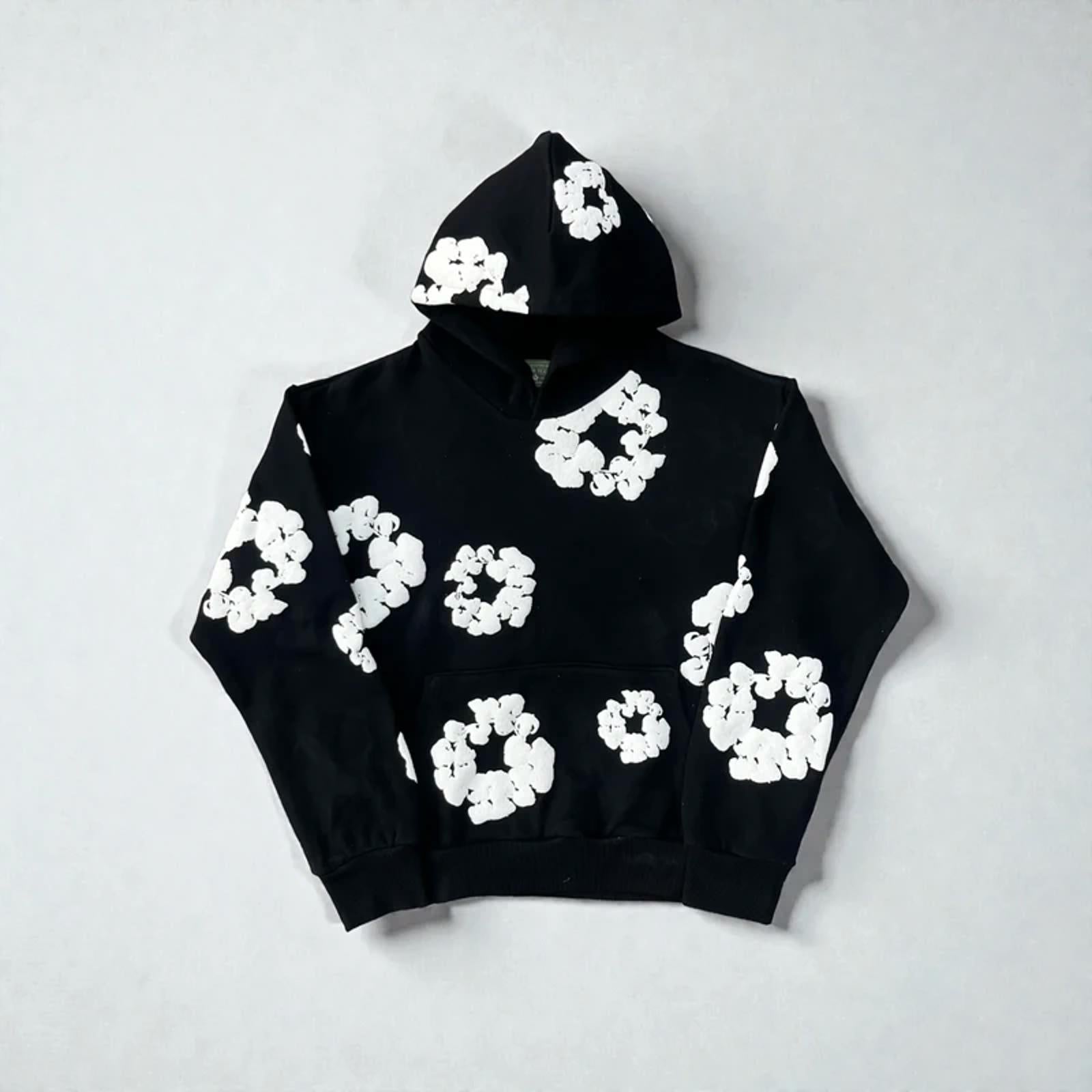 Denim Tears Cotton Wreath Hoodie Black