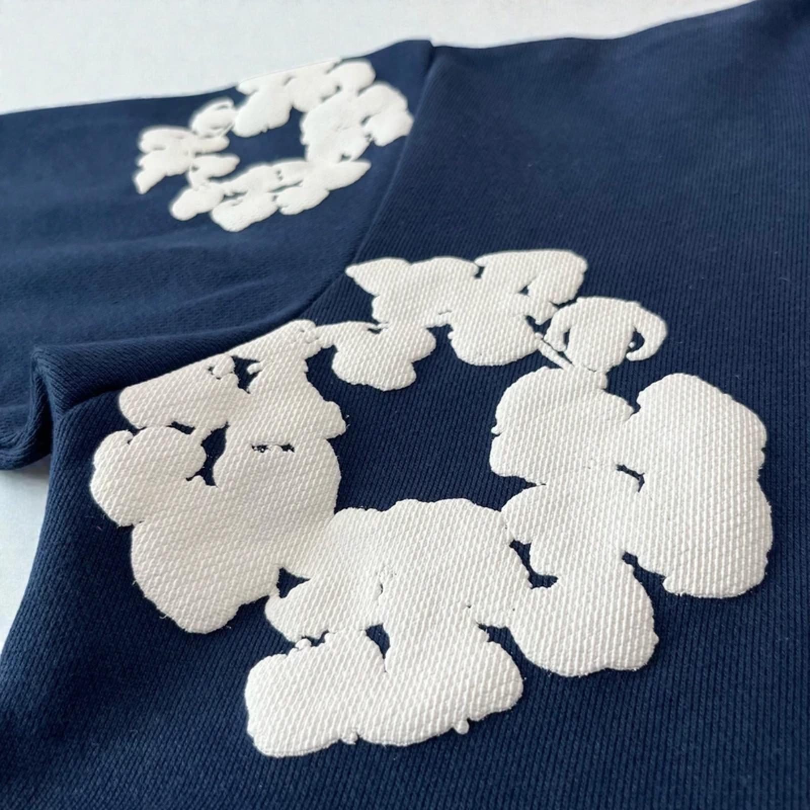 Denim Tears Cotton Wreath Hoodie Navy