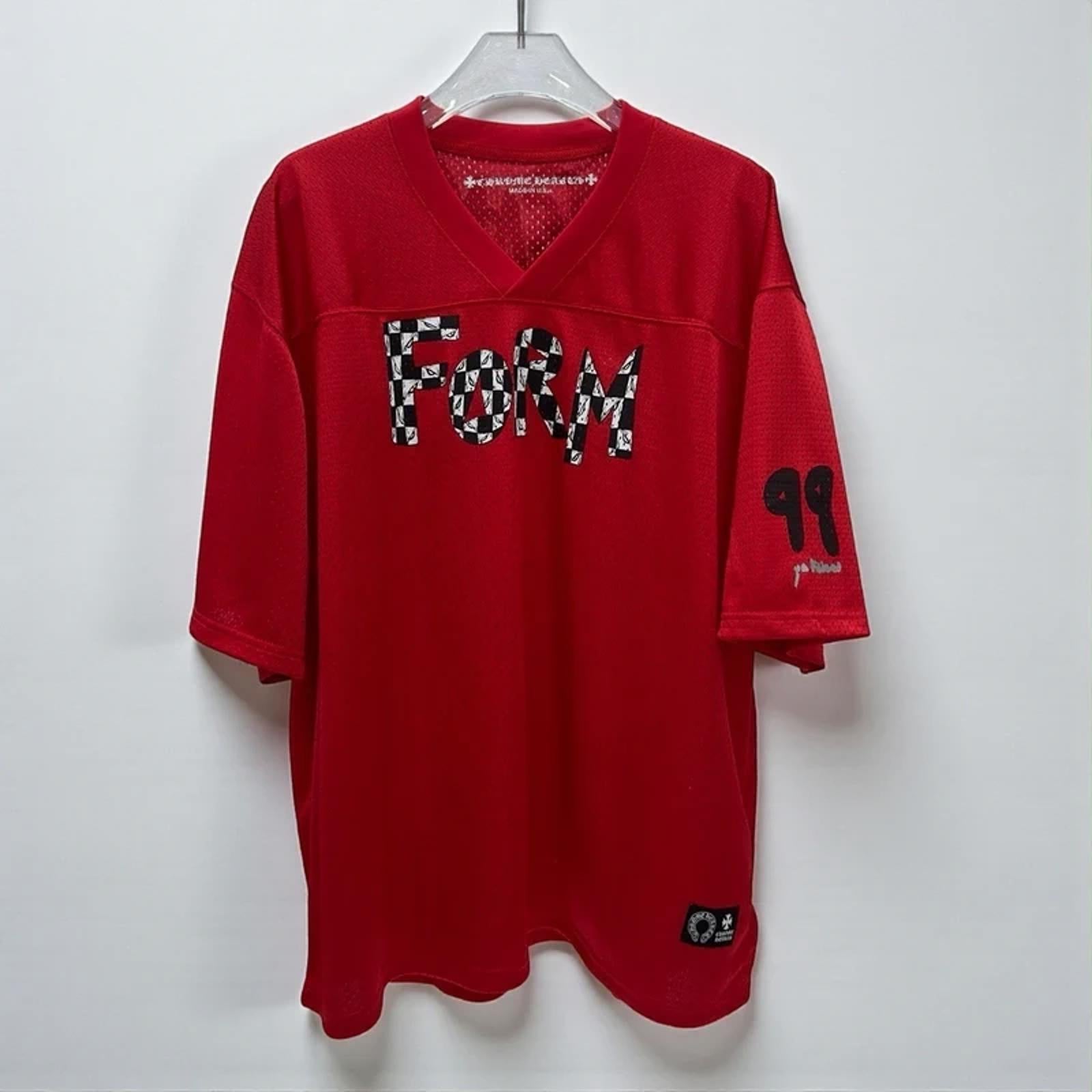 Chrome Hearts x Matty Boy Football Form Short Sleeve Jersey Red