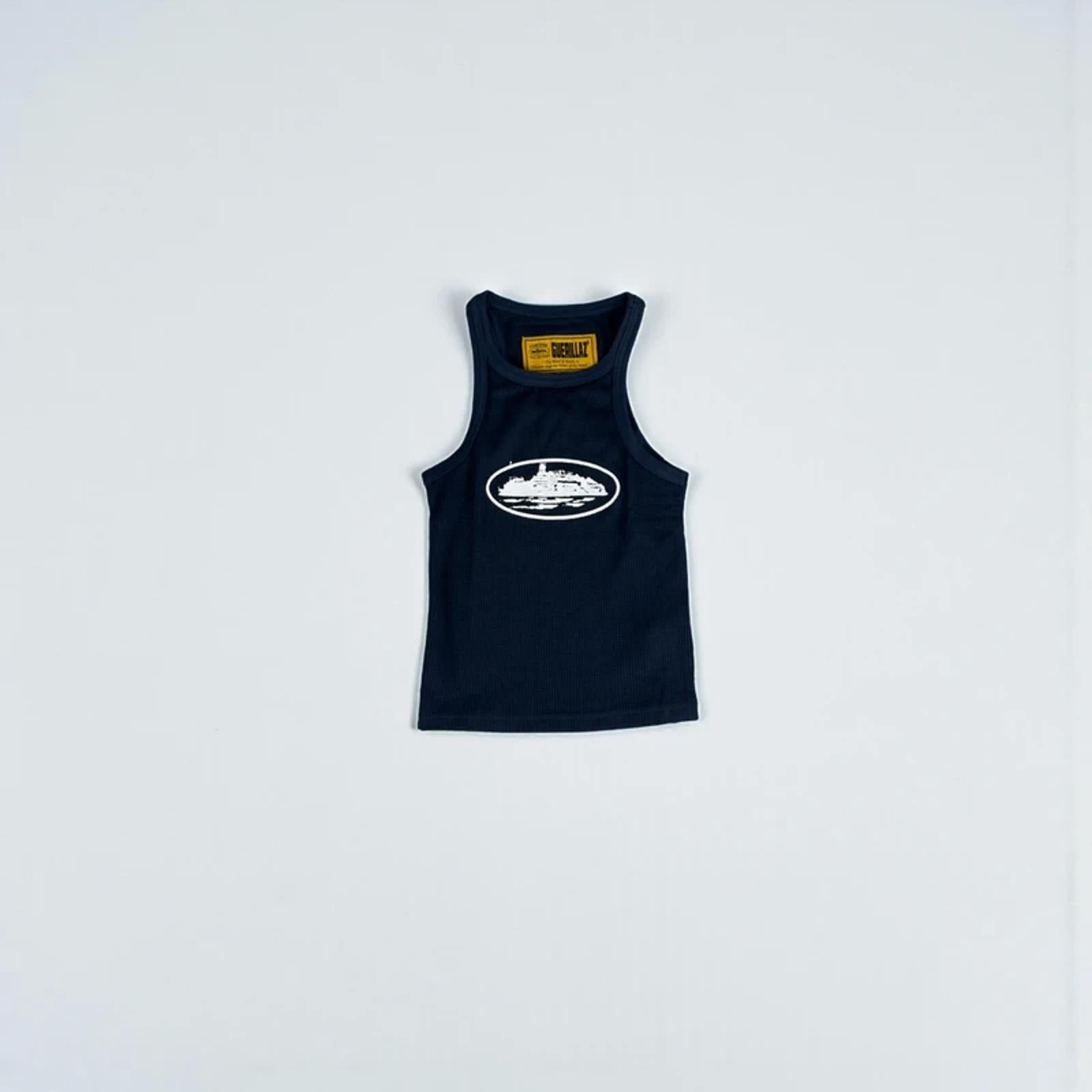 Corteiz Alcatraz Womens Crop Top Navy