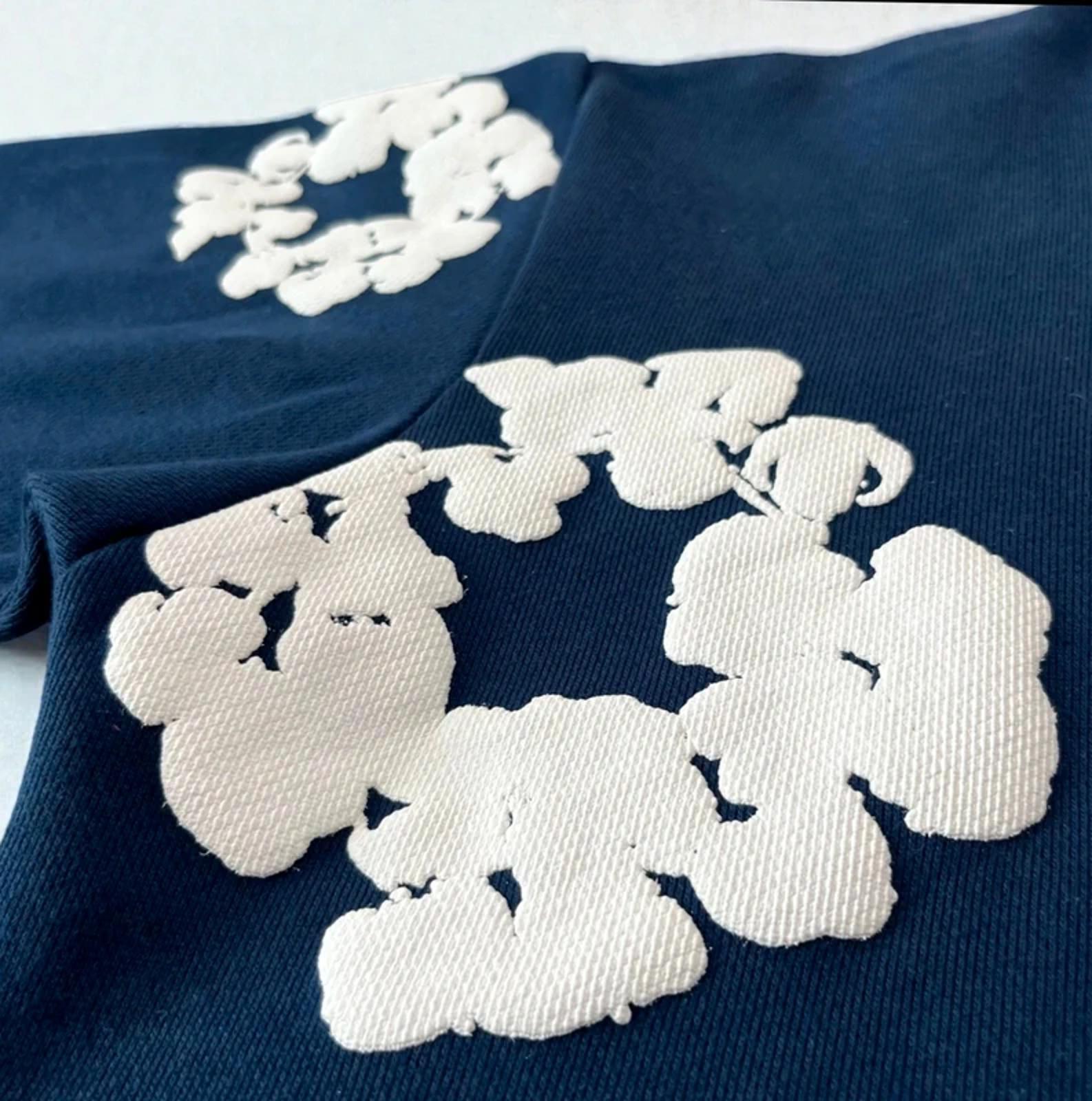 Denim Tears Cotton Wreath Hoodie Navy