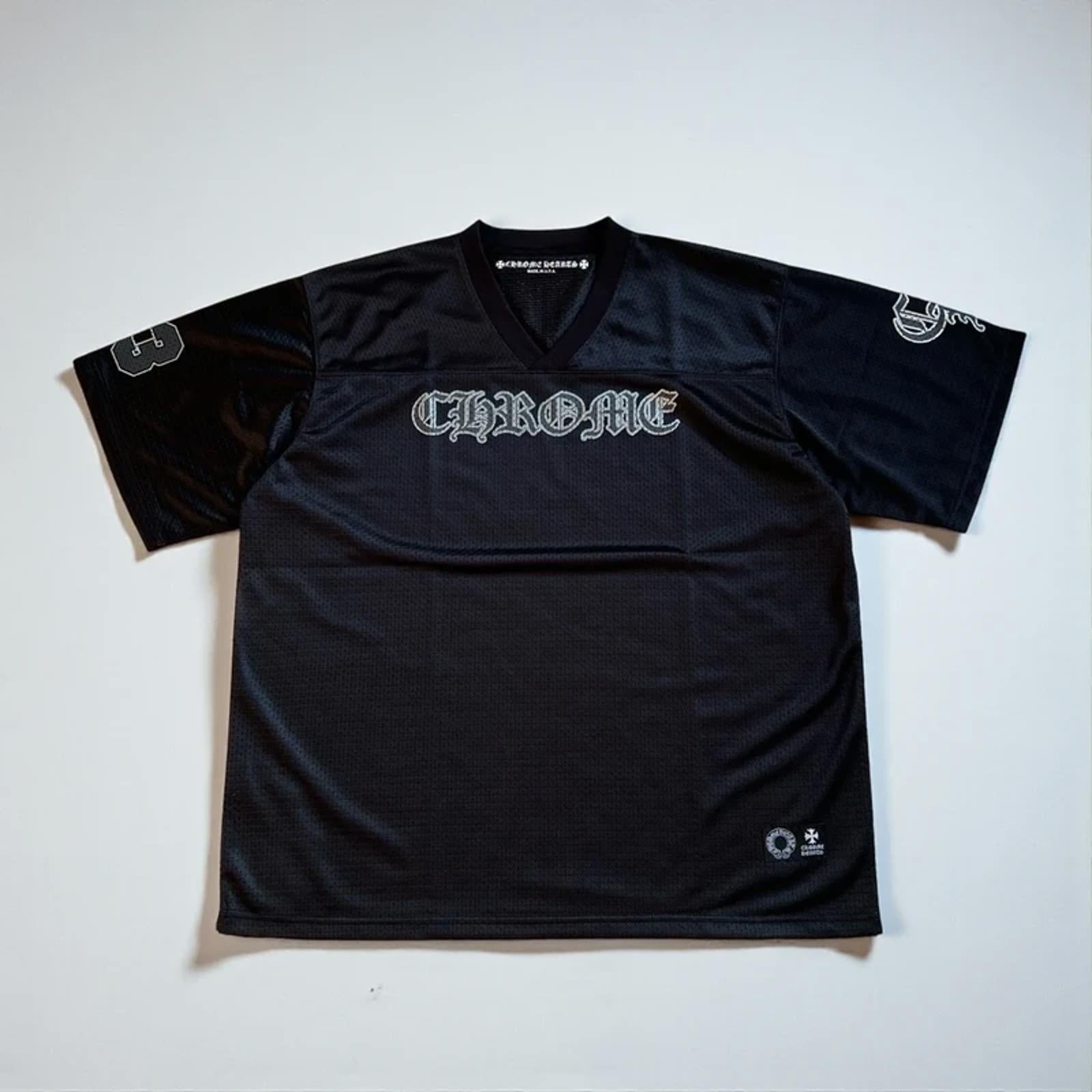 Chrome Hearts Mesh Stadium Football Jersey Black