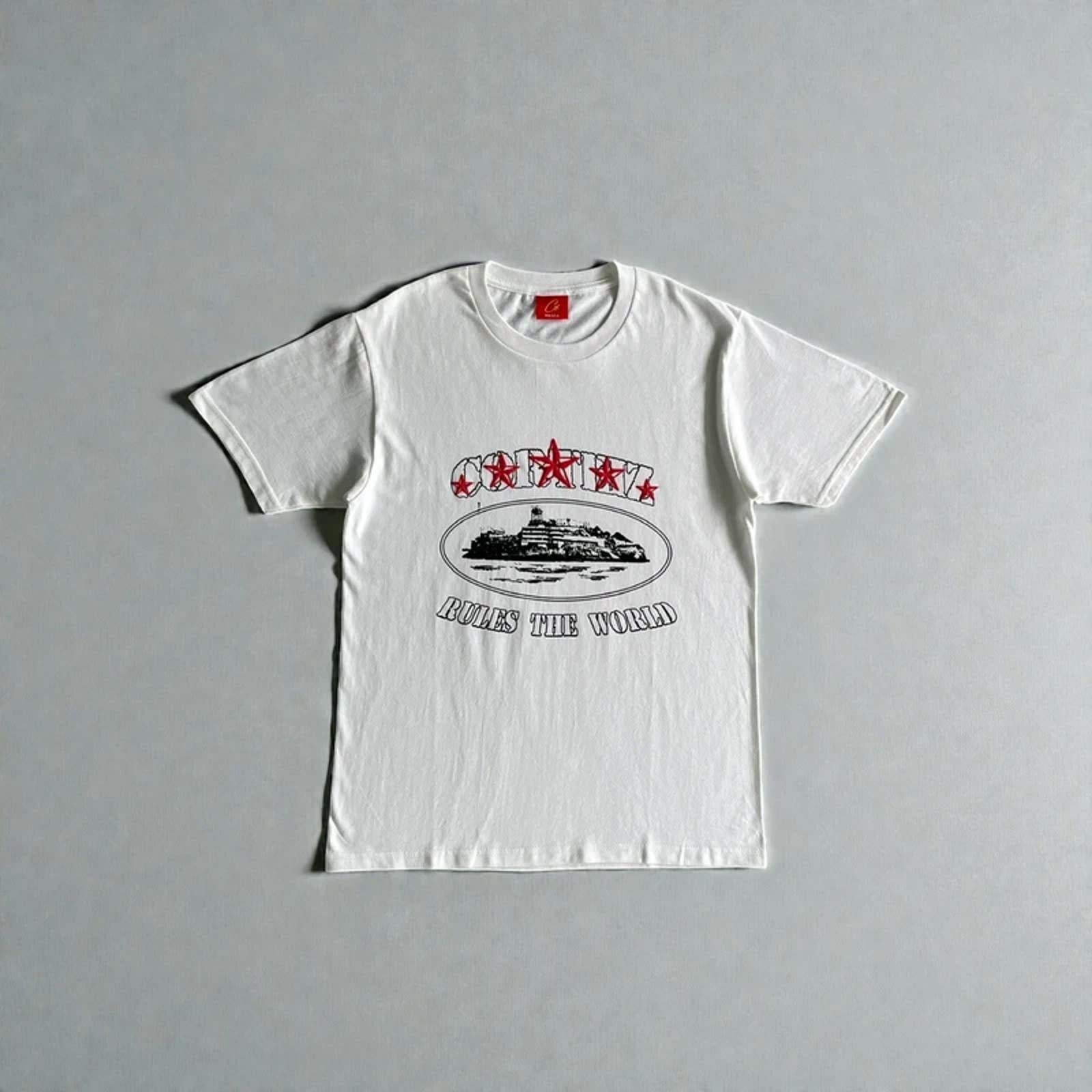 Corteiz 5 Star Alcatraz T-Shirt White